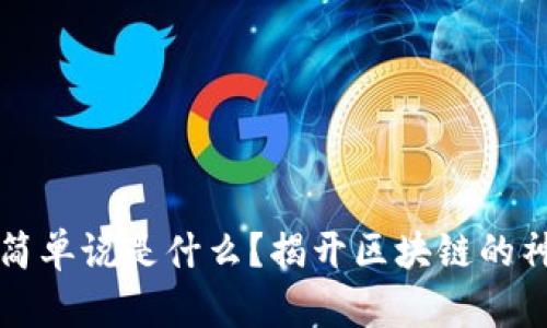 区块链简单说是什么?揭开区块链的神秘面纱